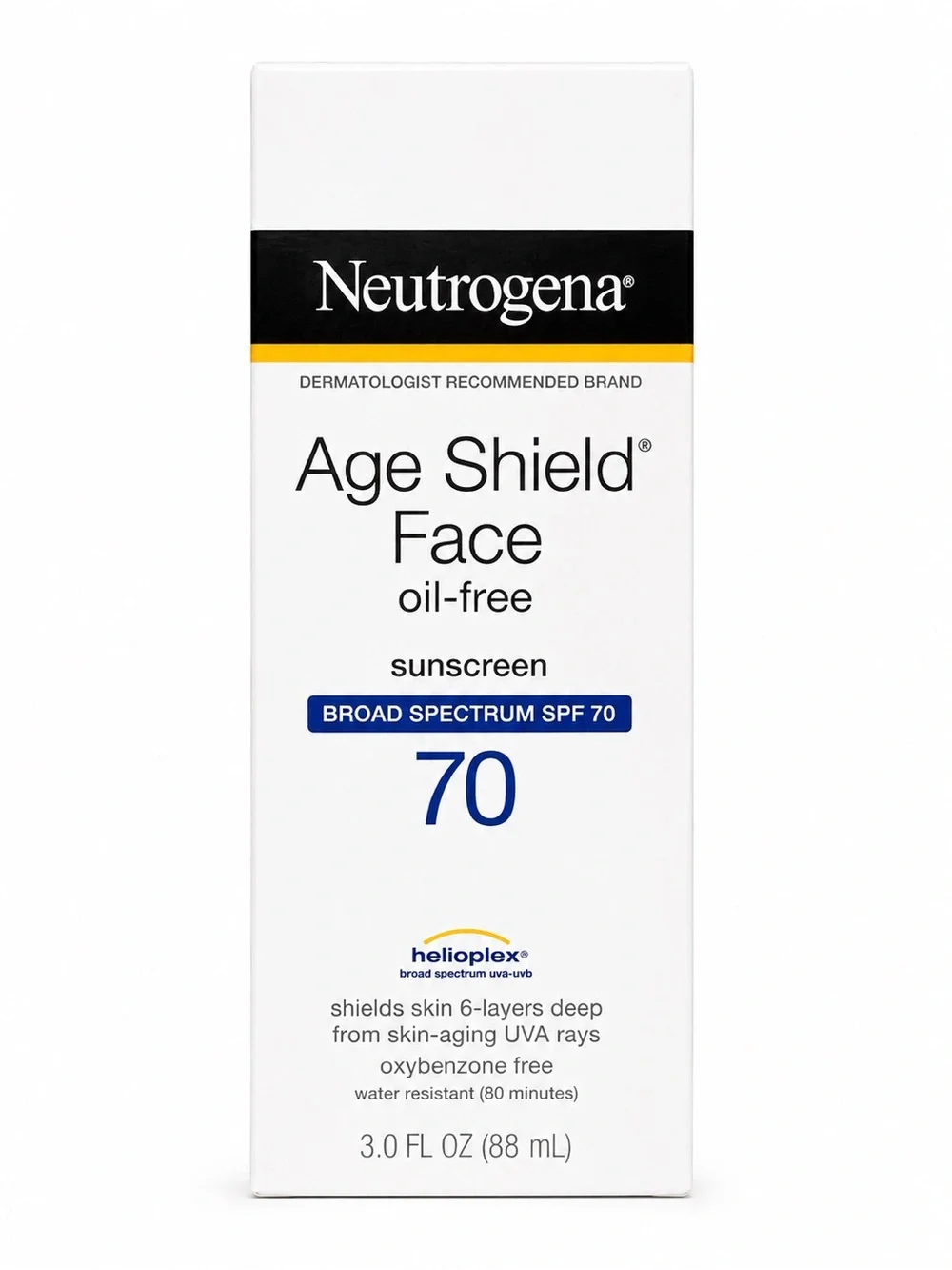 Neutrogena White and Black Age Shield Face Oil-Free Sunscreen SPF 70